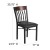 Flash Furniture XU-DG-60618-WAL-BLKV-GG Vertical Back Black Metal and Walnut Wood Restaurant Chair with Black Vinyl Seat addl-4