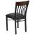 Flash Furniture XU-DG-60618-WAL-BLKV-GG Vertical Back Black Metal and Walnut Wood Restaurant Chair with Black Vinyl Seat addl-5