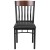 Flash Furniture XU-DG-60618-WAL-BLKV-GG Vertical Back Black Metal and Walnut Wood Restaurant Chair with Black Vinyl Seat addl-8