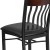 Flash Furniture XU-DG-60618-WAL-BLKV-GG Vertical Back Black Metal and Walnut Wood Restaurant Chair with Black Vinyl Seat addl-9