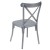 Flash Furniture XU-DG-60699-S-D-GG Metal Cross Back Dining Chair, Distressed Rustic Silver Finish addl-5