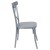 Flash Furniture XU-DG-60699-S-D-GG Metal Cross Back Dining Chair, Distressed Rustic Silver Finish addl-7
