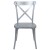 Flash Furniture XU-DG-60699-S-D-GG Metal Cross Back Dining Chair, Distressed Rustic Silver Finish addl-8