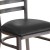 Flash Furniture XU-DG694BLAD-CLR-BLKV-GG Hercules Clear Coated Ladder Back Metal Restaurant Chair - Black Vinyl Seat addl-10