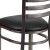 Flash Furniture XU-DG694BLAD-CLR-BLKV-GG Hercules Clear Coated Ladder Back Metal Restaurant Chair - Black Vinyl Seat addl-7