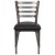 Flash Furniture XU-DG694BLAD-CLR-BLKV-GG Hercules Clear Coated Ladder Back Metal Restaurant Chair - Black Vinyl Seat addl-9
