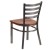 Flash Furniture XU-DG694BLAD-CLR-CHYW-GG Hercules Clear Coated Ladder Back Metal Restaurant Chair - Cherry Wood Seat addl-3