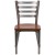 Flash Furniture XU-DG694BLAD-CLR-CHYW-GG Hercules Clear Coated Ladder Back Metal Restaurant Chair - Cherry Wood Seat addl-5
