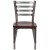 Flash Furniture XU-DG694BLAD-CLR-MAHW-GG Hercules Clear Coated Ladder Back Metal Restaurant Chair - Mahogany Wood Seat addl-5