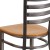 Flash Furniture XU-DG694BLAD-CLR-NATW-GG Hercules Clear Coated Ladder Back Metal Restaurant Chair - Natural Wood Seat addl-6