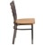 Flash Furniture XU-DG694BLAD-CLR-NATW-GG Hercules Clear Coated Ladder Back Metal Restaurant Chair - Natural Wood Seat addl-7