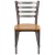 Flash Furniture XU-DG694BLAD-CLR-NATW-GG Hercules Clear Coated Ladder Back Metal Restaurant Chair - Natural Wood Seat addl-8