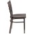 Flash Furniture XU-DG694BLAD-CLR-WALW-GG Hercules Clear Coated Ladder Back Metal Restaurant Chair - Walnut Wood Seat addl-7