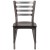 Flash Furniture XU-DG694BLAD-CLR-WALW-GG Hercules Clear Coated Ladder Back Metal Restaurant Chair - Walnut Wood Seat addl-8