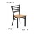 Flash Furniture XU-DG694BLAD-NATW-GG Hercules Black Ladder Back Metal Restaurant Chair - Natural Wood Seat addl-4