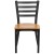 Flash Furniture XU-DG694BLAD-NATW-GG Hercules Black Ladder Back Metal Restaurant Chair - Natural Wood Seat addl-8