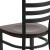 Flash Furniture XU-DG694BLAD-WALW-GG Hercules Black Ladder Back Metal Restaurant Chair - Walnut Wood Seat addl-6
