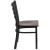 Flash Furniture XU-DG694BLAD-WALW-GG Hercules Black Ladder Back Metal Restaurant Chair - Walnut Wood Seat addl-7