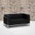 Flash Furniture ZB-IMAG-LS-GG Imagination Series Contemporary Black Leather Love Seat addl-1