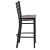 Flash Furniture XU-DG697BLAD-BAR-WALW-GG Hercules Black Ladder Back Metal Restaurant Barstool - Walnut Wood Seat addl-7