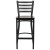 Flash Furniture XU-DG697BLAD-BAR-WALW-GG Hercules Black Ladder Back Metal Restaurant Barstool - Walnut Wood Seat addl-8