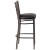 Flash Furniture XU-DG697BLAD-CLR-BAR-BLKV-GG Hercules Clear Coated Ladder Back Metal Restaurant Barstool - Black Vinyl Seat addl-8