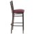 Flash Furniture XU-DG697BLAD-CLR-BAR-BURV-GG Hercules Clear Coated Ladder Back Metal Restaurant Barstool - Burgundy Vinyl Seat addl-4