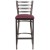 Flash Furniture XU-DG697BLAD-CLR-BAR-BURV-GG Hercules Clear Coated Ladder Back Metal Restaurant Barstool - Burgundy Vinyl Seat addl-5