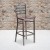 Flash Furniture XU-DG697BLAD-CLR-BAR-MAHW-GG Hercules Clear Coated Ladder Back Metal Restaurant Barstool - Mahogany Wood Seat addl-1