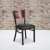 Flash Furniture XU-DG-6G5B-MAH-BLKV-GG Hercules Black Slat Back Metal Restaurant Chair - Mahogany Wood Back, Black Vinyl Seat addl-1