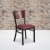 Flash Furniture XU-DG-6G5B-MAH-BURV-GG Hercules Black Slat Back Metal Restaurant Chair - Mahogany Wood Back, Burgundy Vinyl Seat addl-1