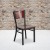 Flash Furniture XU-DG-6G5B-MAH-MTL-GG Hercules Black Slat Back Metal Restaurant Chair - Mahogany Wood Back & Seat addl-1