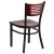 Flash Furniture XU-DG-6G5B-MAH-MTL-GG Hercules Black Slat Back Metal Restaurant Chair - Mahogany Wood Back & Seat addl-3