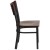 Flash Furniture XU-DG-6G5B-MAH-MTL-GG Hercules Black Slat Back Metal Restaurant Chair - Mahogany Wood Back & Seat addl-4