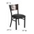 Flash Furniture XU-DG-6G5B-WAL-BLKV-GG Hercules Black Slat Back Metal Restaurant Chair - Walnut Wood Back, Black Vinyl Seat addl-3
