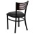 Flash Furniture XU-DG-6G5B-WAL-BLKV-GG Hercules Black Slat Back Metal Restaurant Chair - Walnut Wood Back, Black Vinyl Seat addl-4