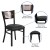Flash Furniture XU-DG-6G5B-WAL-BLKV-GG Hercules Black Slat Back Metal Restaurant Chair - Walnut Wood Back, Black Vinyl Seat addl-5