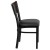 Flash Furniture XU-DG-6G5B-WAL-BLKV-GG Hercules Black Slat Back Metal Restaurant Chair - Walnut Wood Back, Black Vinyl Seat addl-6