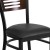 Flash Furniture XU-DG-6G5B-WAL-BLKV-GG Hercules Black Slat Back Metal Restaurant Chair - Walnut Wood Back, Black Vinyl Seat addl-8