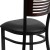Flash Furniture XU-DG-6G5B-WAL-BLKV-GG Hercules Black Slat Back Metal Restaurant Chair - Walnut Wood Back, Black Vinyl Seat addl-9