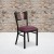 Flash Furniture XU-DG-6G5B-WAL-BURV-GG Hercules Black Slat Back Metal Restaurant Chair - Walnut Wood Back, Burgundy Vinyl Seat addl-1