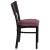 Flash Furniture XU-DG-6G5B-WAL-BURV-GG Hercules Black Slat Back Metal Restaurant Chair - Walnut Wood Back, Burgundy Vinyl Seat addl-4