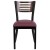 Flash Furniture XU-DG-6G5B-WAL-BURV-GG Hercules Black Slat Back Metal Restaurant Chair - Walnut Wood Back, Burgundy Vinyl Seat addl-5