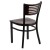 Flash Furniture XU-DG-6G5B-WAL-MTL-GG Hercules Black Slat Back Metal Restaurant Chair - Walnut Wood Back & Seat addl-3