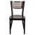 Flash Furniture XU-DG-6G5B-WAL-MTL-GG Hercules Black Slat Back Metal Restaurant Chair - Walnut Wood Back & Seat addl-5