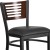 Flash Furniture XU-DG-6H1B-WAL-BAR-BLKV-GG Hercules Black Slat Back Metal Restaurant Barstool - Walnut Wood Back, Black Vinyl Seat addl-10