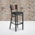 Flash Furniture XU-DG-6H1B-WAL-BAR-BLKV-GG Hercules Black Slat Back Metal Restaurant Barstool - Walnut Wood Back, Black Vinyl Seat addl-1