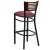 Flash Furniture XU-DG-6H1B-WAL-BAR-BURV-GG Hercules Black Slat Back Metal Restaurant Barstool - Walnut Wood Back, Burgundy Vinyl Seat addl-3