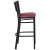 Flash Furniture XU-DG-6H1B-WAL-BAR-BURV-GG Hercules Black Slat Back Metal Restaurant Barstool - Walnut Wood Back, Burgundy Vinyl Seat addl-4