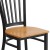 Flash Furniture XU-DG-6Q2B-VRT-NATW-GG Hercules Black Vertical Back Metal Restaurant Chair - Natural Wood Seat addl-10